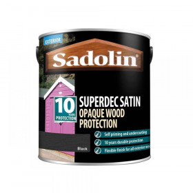 Sadolin Superdec Opaque Wood Protection Black Satin 2.5 litre