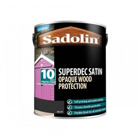 Sadolin Superdec Opaque Wood Protection Black Satin 5 litre