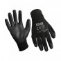 Scan  Black Pu Coated Gloves - M (Size 8) (12 Pairs)