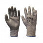 Scan 2AYH33J-24 Grey Pu Coated Cut 5 Gloves - L (Size 9)
