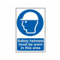 Scan 4000 Safety Helmets Must Be Worn In This Area - Pvc Sign 400 X 600Mm