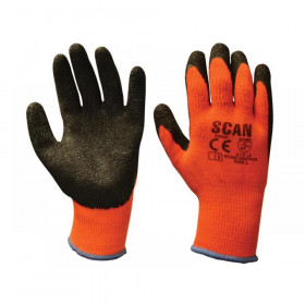 Scan Thermal Latex Coated Gloves - L (Size 9)