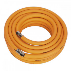 Sealey Air Hose 10m x dia 10mm Hybrid High Visibility with 1/4"BSP Unions