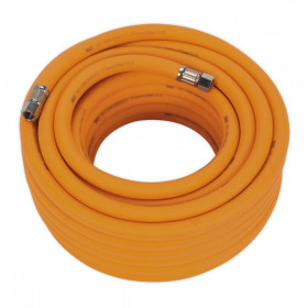 Sealey Air Hose 15m x dia 10mm Hybrid High Visibility with 1/4"BSP Unions