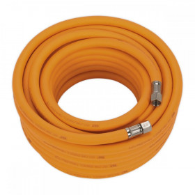 Sealey Air Hose 15m x dia 8mm Hybrid High Visibility with 1/4"BSP Unions