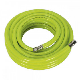 Sealey Air Hose High Visibility 10m x dia 10mm with 1/4"BSP Unions