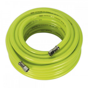 Sealey Air Hose High Visibility 15m x dia 8mm with 1/4"BSP Unions