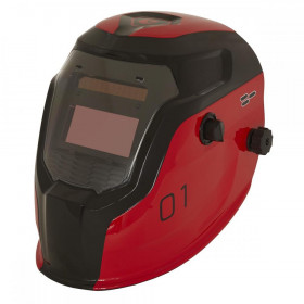 Sealey Auto Darkening Welding Helmet Shade 9-13 - Red