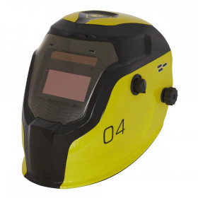 Sealey Auto Darkening Welding Helmet Shade 9-13 - Yellow