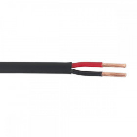 Sealey Automotive Cable Thin Wall Flat Twin 2 x 2mm 28/0.30mm 30m Black
