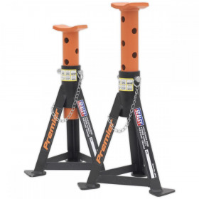 Sealey Axle Stands (Pair) 3tonne Capacity per Stand - Orange