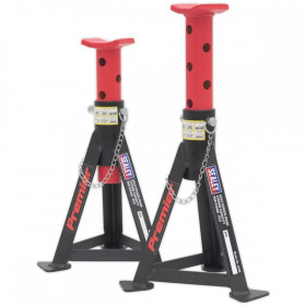 Sealey Axle Stands (Pair) 3tonne Capacity per Stand - Red