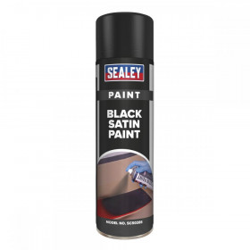 Sealey Black Satin Paint 500ml