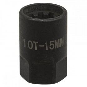 Sealey Brake Caliper Socket 1/2"Sq Drive 15mm Square Ribe 10pt