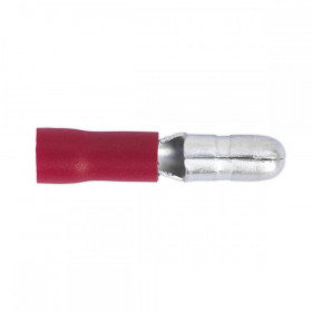 Sealey Bullet Terminal dia 4mm Male Red Pack of 100