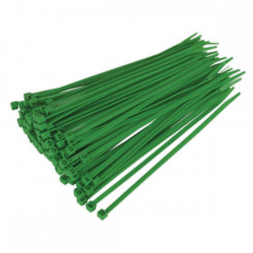 Sealey Cable Tie 200 x 4.8mm Green Pack of 100