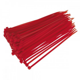 Sealey Cable Tie 200 x 4.8mm Red Pack of 100