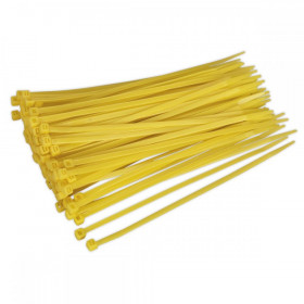 Sealey Cable Tie 200 x 4.8mm Yellow Pack of 100