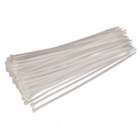 Sealey Cable Tie 300 x 4.8mm White Pack of 100
