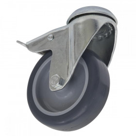 Sealey Castor Wheel Bolt Hole Swivel with Total Lock dia 75mm