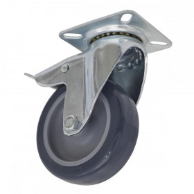 Sealey Castor Wheel Swivel Plate with Total Lock dia 75mm