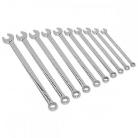 Sealey Combination Spanner Set 10pc Extra-Long Metric