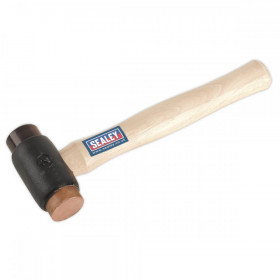 Sealey Copper/Rawhide Faced Hammer 2.25lb Hickory Shaft
