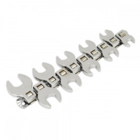 Sealey Crows Foot Open-End Spanner Set 10pc 3/8"Sq Drive Metric