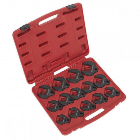 Sealey Crows Foot Spanner Set 14pc 1/2"Sq Drive Metric