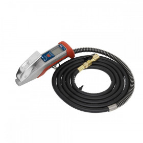 Sealey Digital Tyre Inflator 2.7m Hose with Clip-On Connector