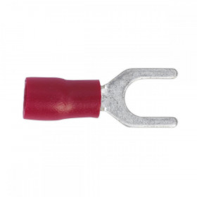 Sealey Easy-Entry Fork Terminal dia 5.3mm (2BA) Red Pack of 100