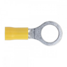 Sealey Easy-Entry Ring Terminal dia 10.5mm (3/8") Yellow Pack of 100