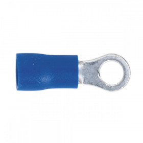 Sealey Easy-Entry Ring Terminal dia 4.3mm (4BA) Blue Pack of 100