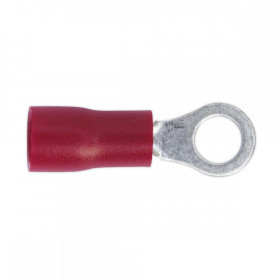 Sealey Easy-Entry Ring Terminal dia 4.3mm (4BA) Red Pack of 100