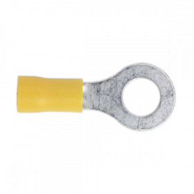 Sealey Easy-Entry Ring Terminal dia 8.4mm (5/16") Yellow Pack of 100