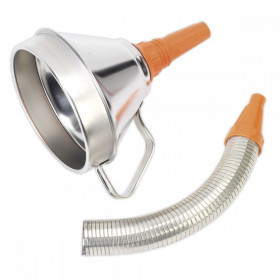 Sealey Funnel Metal with Flexible Spout & Filter dia 160mm