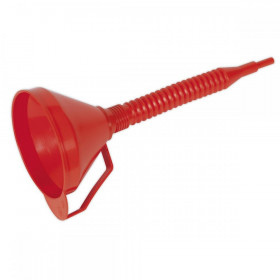 Sealey Funnel with Flexible Spout & Filter Medium dia 160mm