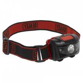 Sealey Head Torch 3W + 2 LED 3 x AAA Cell