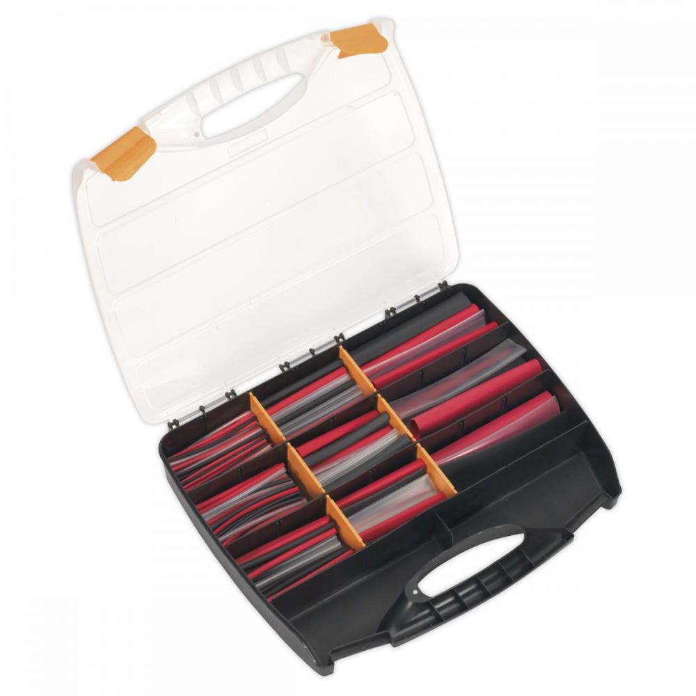 Sealey HSTAL261MC Heat Shrink Tubing Assortment 261Pc Mixed Colours Adhesive Lined 100 & 150Mm