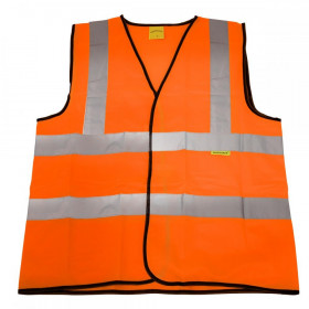 Sealey Hi-Vis Orange Waistcoat (Site and Road Use) - Large