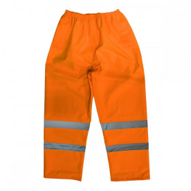 Sealey Hi-Vis Orange Waterproof Trousers - Large