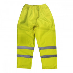 Sealey Hi-Vis Yellow Waterproof Trousers - Medium