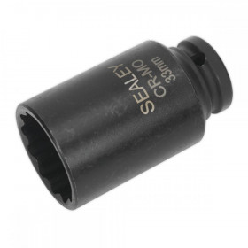 Sealey Impact Socket 33mm Bi-Hex Deep 1/2"Sq Drive