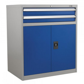 Sealey Industrial Cabinet 2 Drawer & 1 Shelf Double Locker