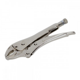 Sealey Locking Pliers Curved Jaws 180mm 0-35mm Capacity