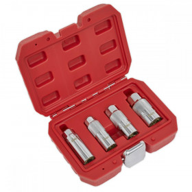 Sealey Magnetic Spark Plug Socket Set 4pc 3/8"Sq Drive