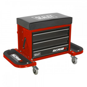 Sealey Mechanics Utility Seat & Toolbox - Red