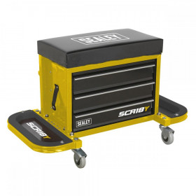 Sealey Mechanics Utility Seat & Toolbox - Yellow