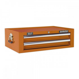 Sealey Mid-Box 2 Drawer with Ball Bearing Slides - Orange