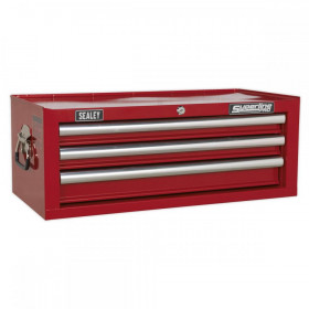 Sealey Mid-Box 3 Drawer with Ball Bearing Slides - Red